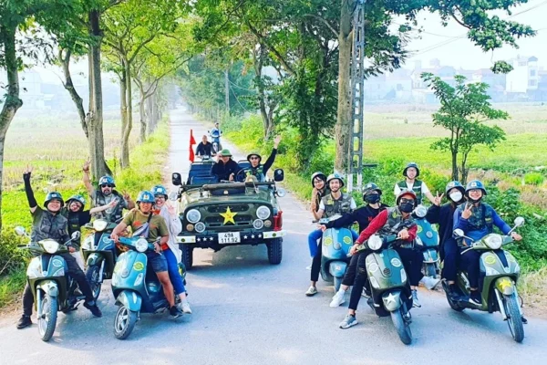 hanoi jeep tour to Co Loa village